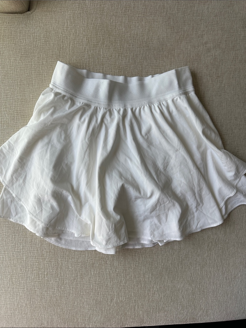 lululemon athletica White Tennis Skirt with Wide Waistband